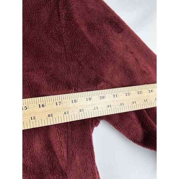 The North Face Women’s XL Osito Fuzzy Full Zip Fleece Jacket Solid Maroon - Picture 4 of 14